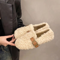 Stella- Shearling Buckle Loafers