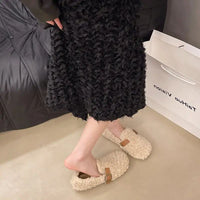 Stella- Shearling Buckle Loafers